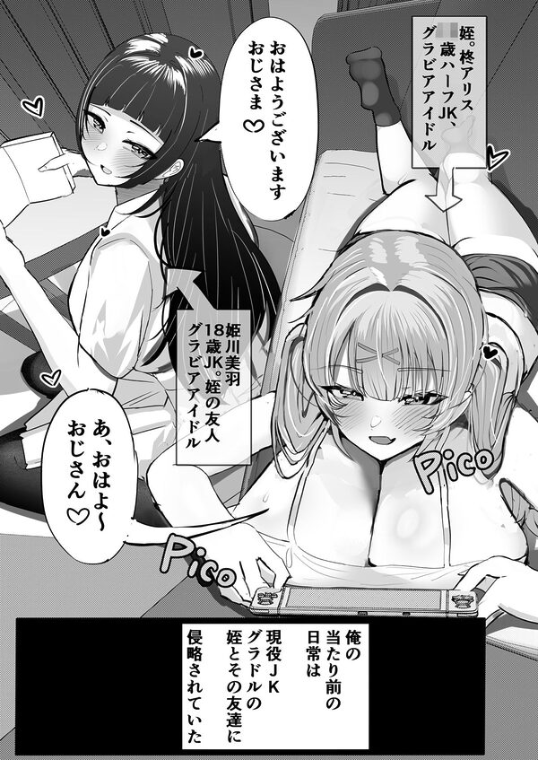 JKグラビアアイドル姪&その友達とチンイラ「えっちごっこ」しまくる 画像1