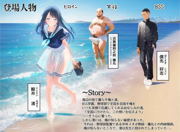 想いを寄せていた幼馴染みが中年メタボ教師（BMI40）と肉体関係だった件 画像1