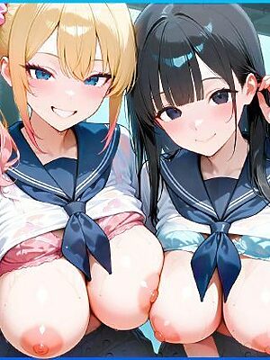 雨宿りのバス停で学園美女と濡れ透けSEXした話【ぱにぱに】